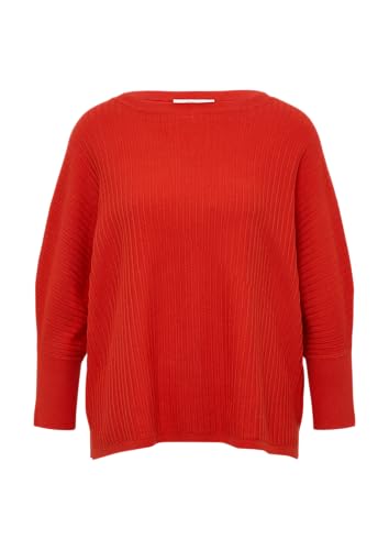 Weicher Pullover mit Struktur und 3/4-Fledermausärmeln rot 36 von s.Oliver