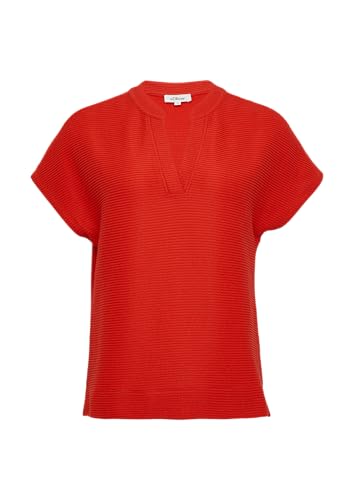 Feminines T-Shirt im Relaxed Fit mit Struktur rot 34 von s.Oliver