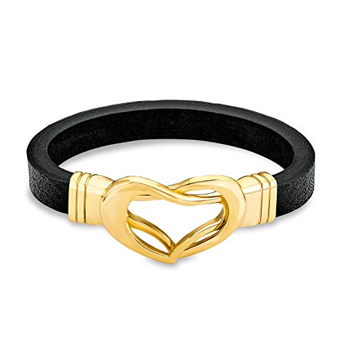 s. Oliver Damen-Armband Edelstahl Leder 21.5 cm - 540094 von s.Oliver