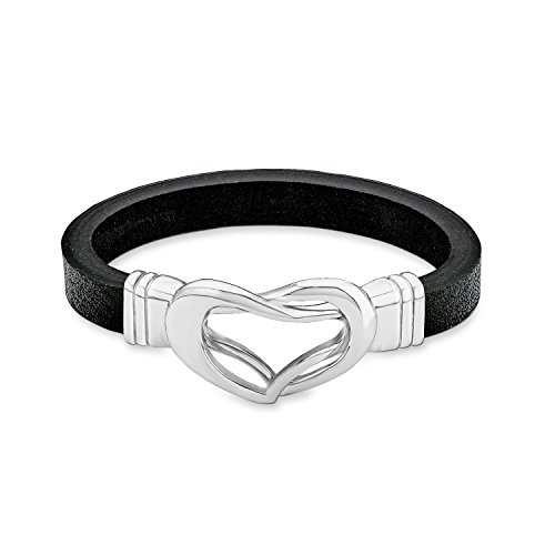 s. Oliver Damen-Armband Lederarmband Edelstahl Leder 21.5 cm - 540063 von s.Oliver