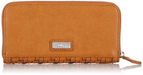 s.Oliver (Bags) Zip Wallet 39.602.93.3550 Damen Geldbörsen 16x10x1 cm (B x H x T), Braun (Amber 8754) von s.Oliver (Bags)
