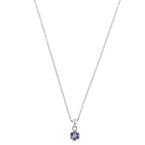 s.Oliver 2034171 Mädchen Collier Blüte Silber Bunt 40 cm von s.Oliver