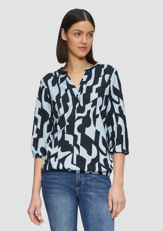 s.Oliver 3/4-Arm-Shirt Strukturiertes Blusenshirt mit All-over-Print von s.Oliver