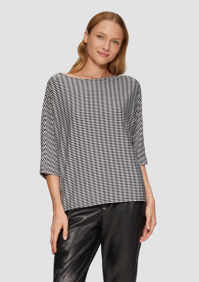 s.Oliver 3/4-Arm-Shirt Strukturiertes Shirt mit Fledermausärmeln von s.Oliver