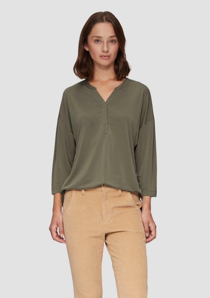 s.Oliver 3/4-Arm-Shirt T-Shirt Blusenshirt aus fließendem Modalmix von s.Oliver