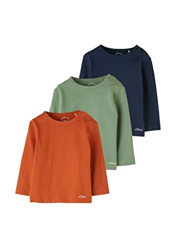 s.Oliver 3er Pack Langarmshirts (as3, Numeric, Numeric_50, Numeric_92, blau/grün/orange, 92) von s.Oliver