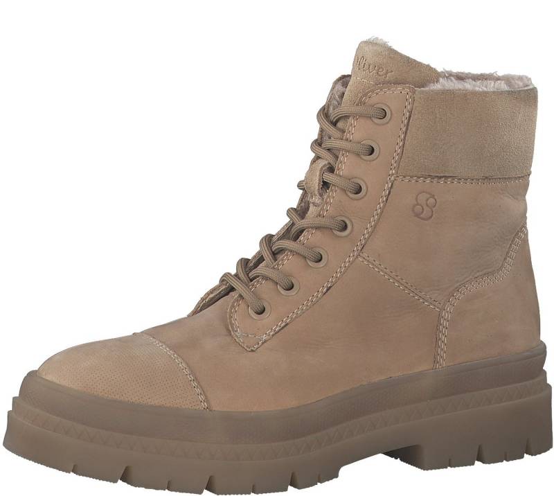 s.Oliver 5-26226-29-337 aus Leder - gefüttert - camelbraun Damen Winterstiefel von s.Oliver