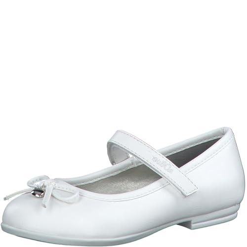 s.Oliver Mädchen Ballerinas mit Schleife mit Klettverschluss, Weiß (White), 35 von s.Oliver