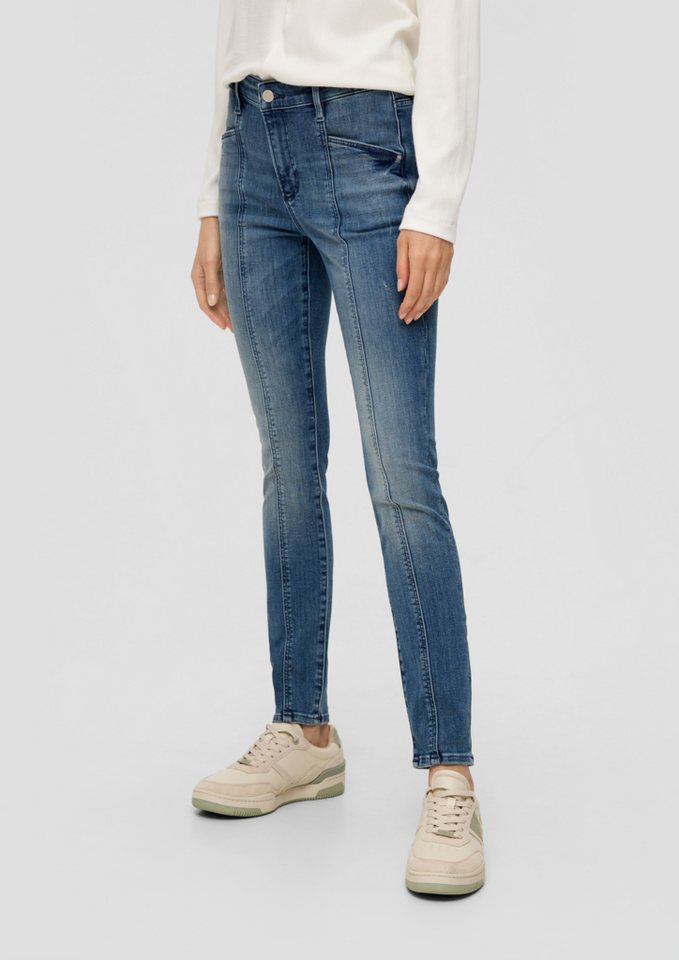 s.Oliver 5-Pocket-Jeans Jeans / Skinny Fit / High Rise / Skinny Leg Destroyes, Ziernaht, Label-Patch von s.Oliver