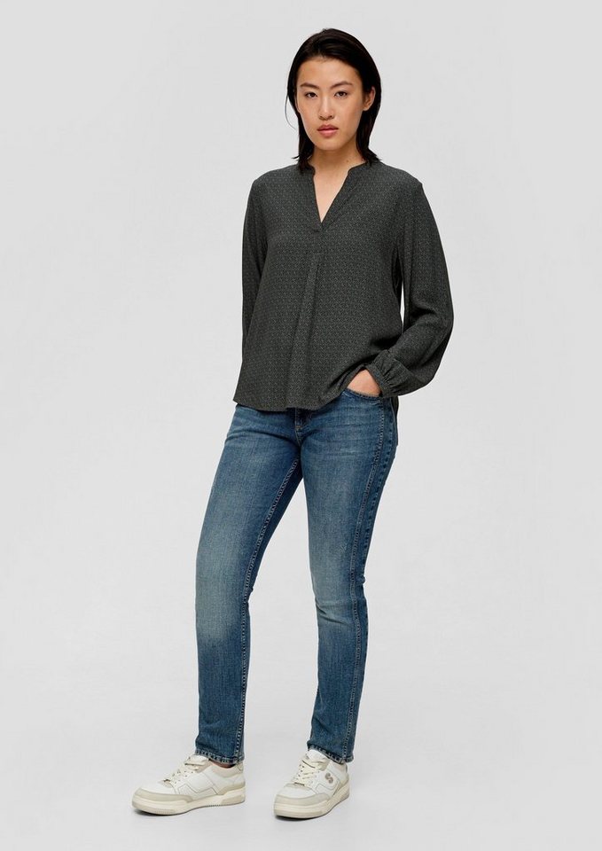 s.Oliver 5-Pocket-Jeans Jeans Betsy / Slim Fit / Mid Rise / Slim Leg Waschung, Leder-Patch von s.Oliver