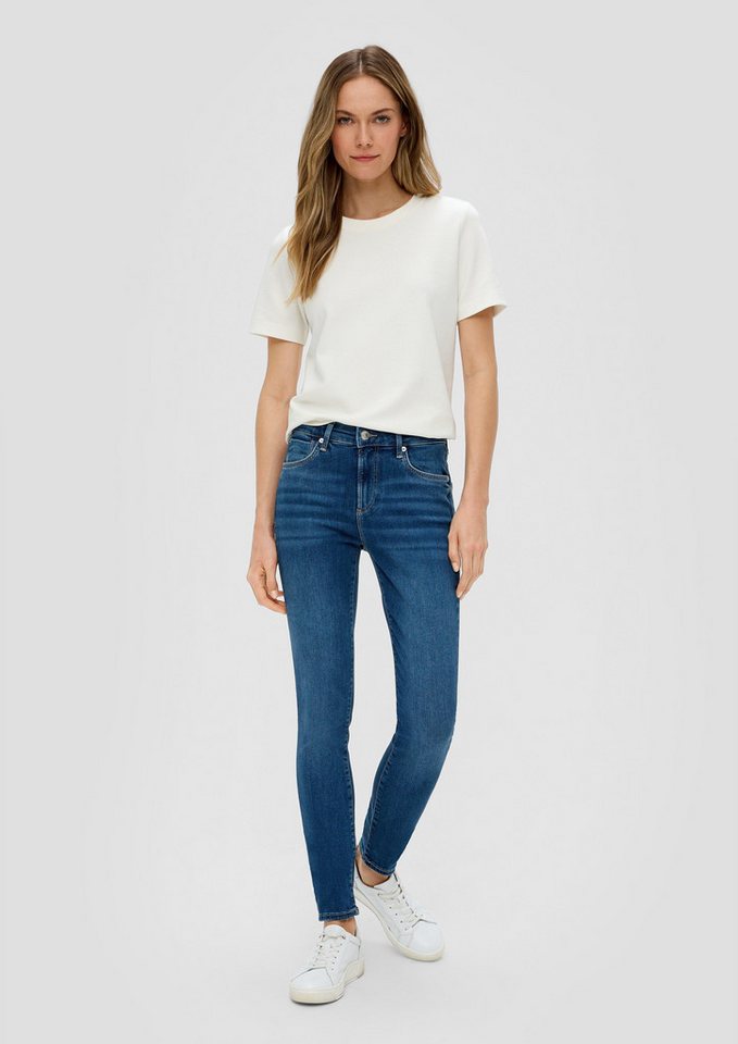 s.Oliver 5-Pocket-Jeans Jeans Izabell / Skinny Fit / Mid Rise / Skinny Leg Leder-Patch, Waschung von s.Oliver