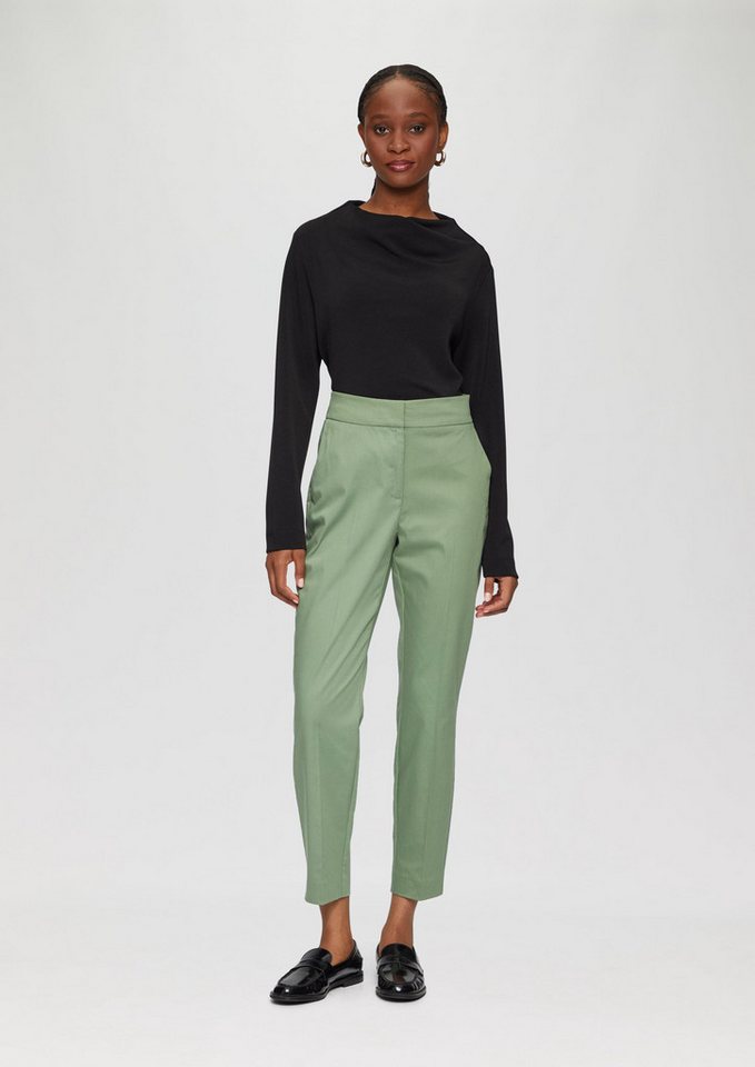 s.Oliver 7/8-Hose Hose Schmal zulaufende Hose aus Baumwollsatin von s.Oliver