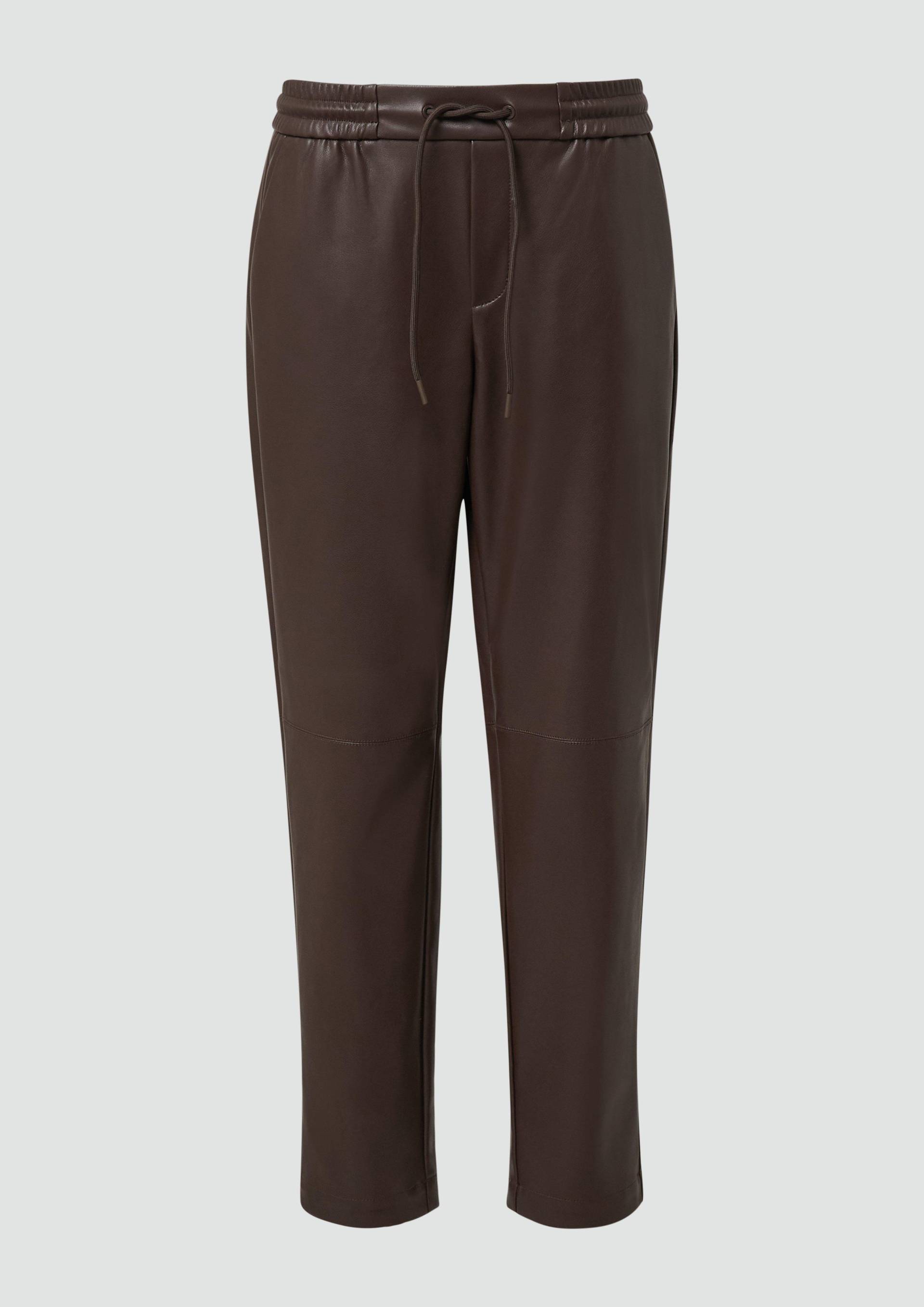 s.Oliver - Weiche 7/8-Hose aus Kunstleder, Damen, braun von s.Oliver