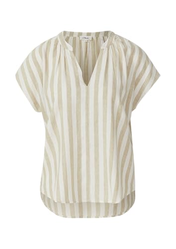 s.Oliver Ärmellose Bluse aus Leinenmix im Relaxed Fit Hellbraun 46 von s.Oliver