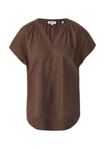 s.Oliver Ärmellose Bluse aus Leinenmix im Relaxed Fit Mokka 48 von s.Oliver