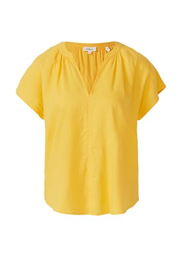 s.Oliver Ärmellose Bluse aus Leinenmix im Relaxed Fit Zitrone 40 von s.Oliver