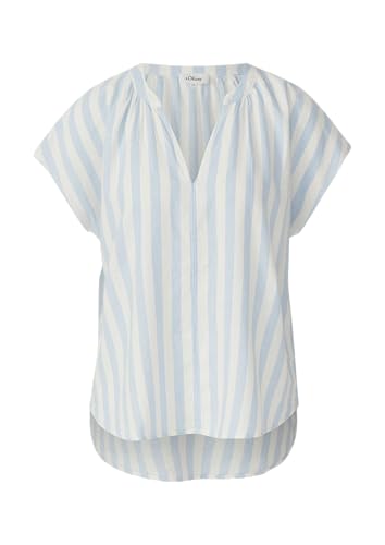 s.Oliver Ärmellose Bluse aus Leinenmix im Relaxed Fit hellblau 38 von s.Oliver