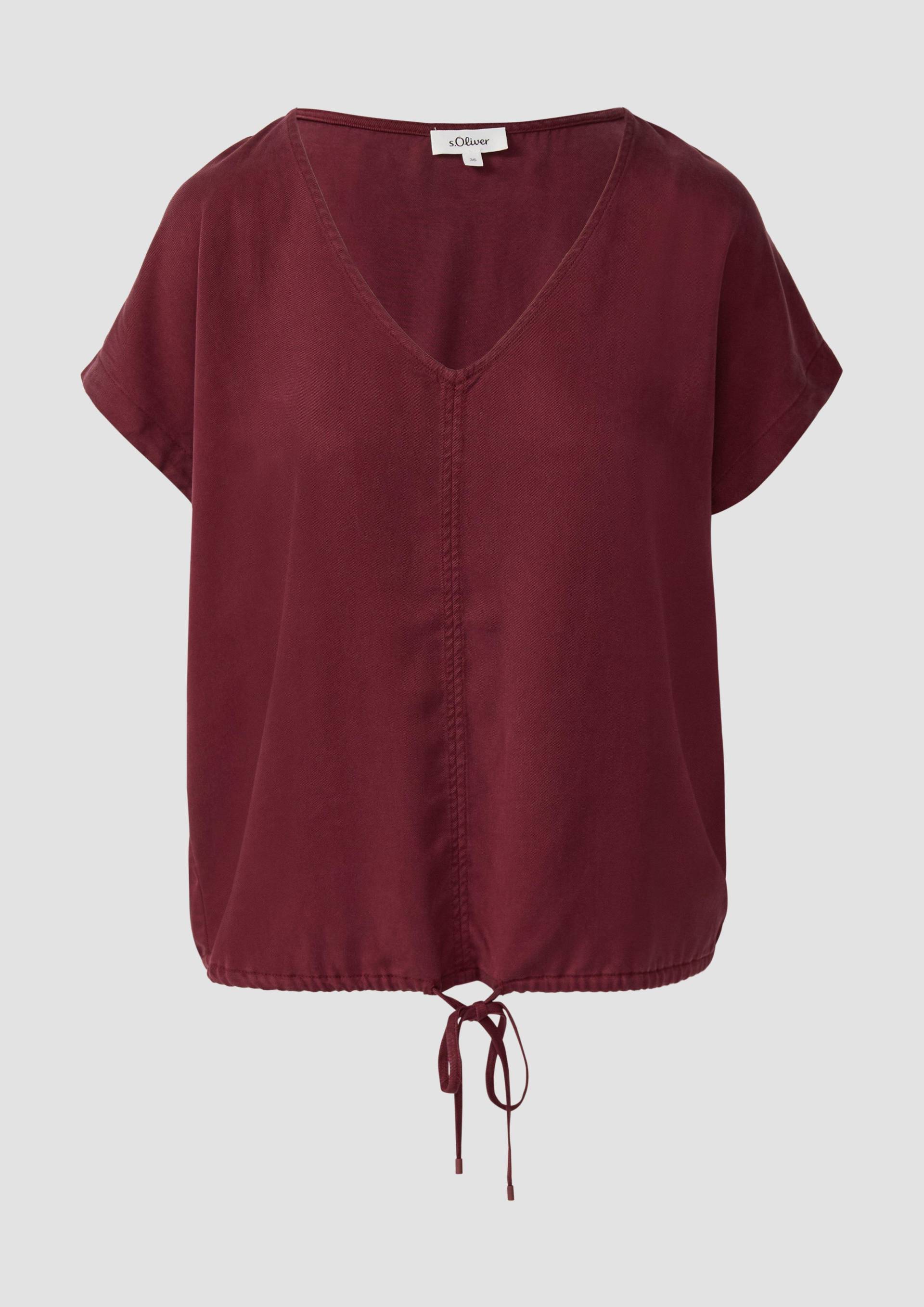 s.Oliver - Ärmellose Bluse aus Lyocell mit Tunnelzug am Saum, Damen, rot s.Oliver - Ärmellose Bluse aus Lyocell mit Tunnelzug am Saum, Damen, rot von s.Oliver