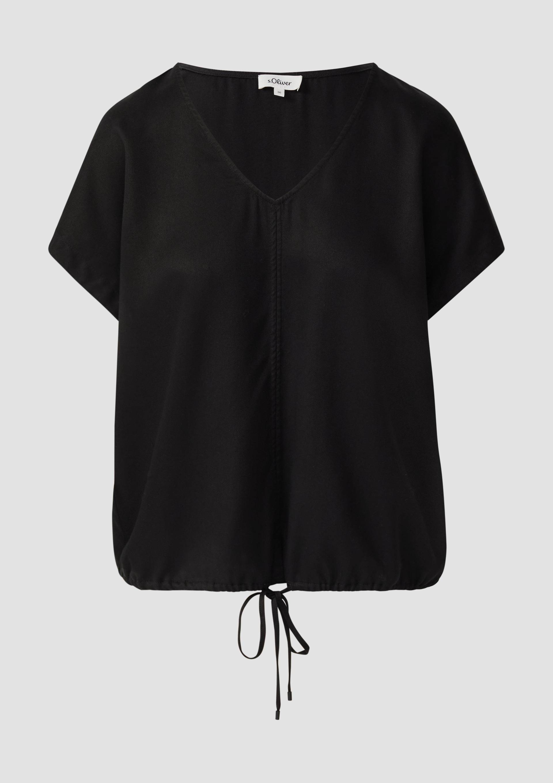 s.Oliver - Ärmellose Bluse aus Lyocell mit Tunnelzug am Saum, Damen, schwarz s.Oliver - Ärmellose Bluse aus Lyocell mit Tunnelzug am Saum, Damen, schwarz von s.Oliver