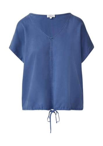 s.Oliver Ärmellose Bluse aus Lyocell mit Tunnelzug am Saum Royalblau 40 von s.Oliver