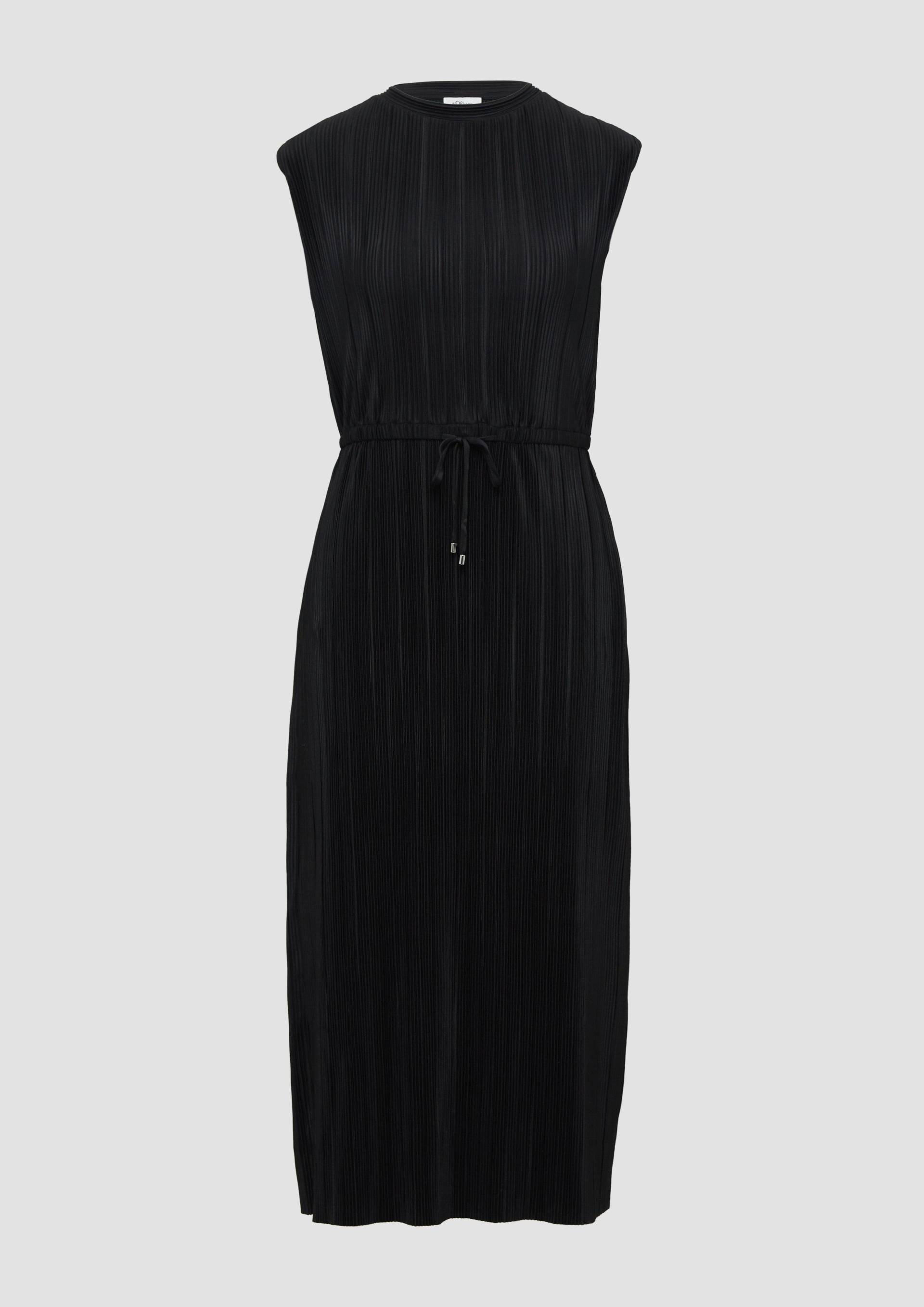 s.Oliver - Gestreiftes Kleid im Relaxed Fit mit überschnittenen Schultern, Damen, schwarz von s.Oliver