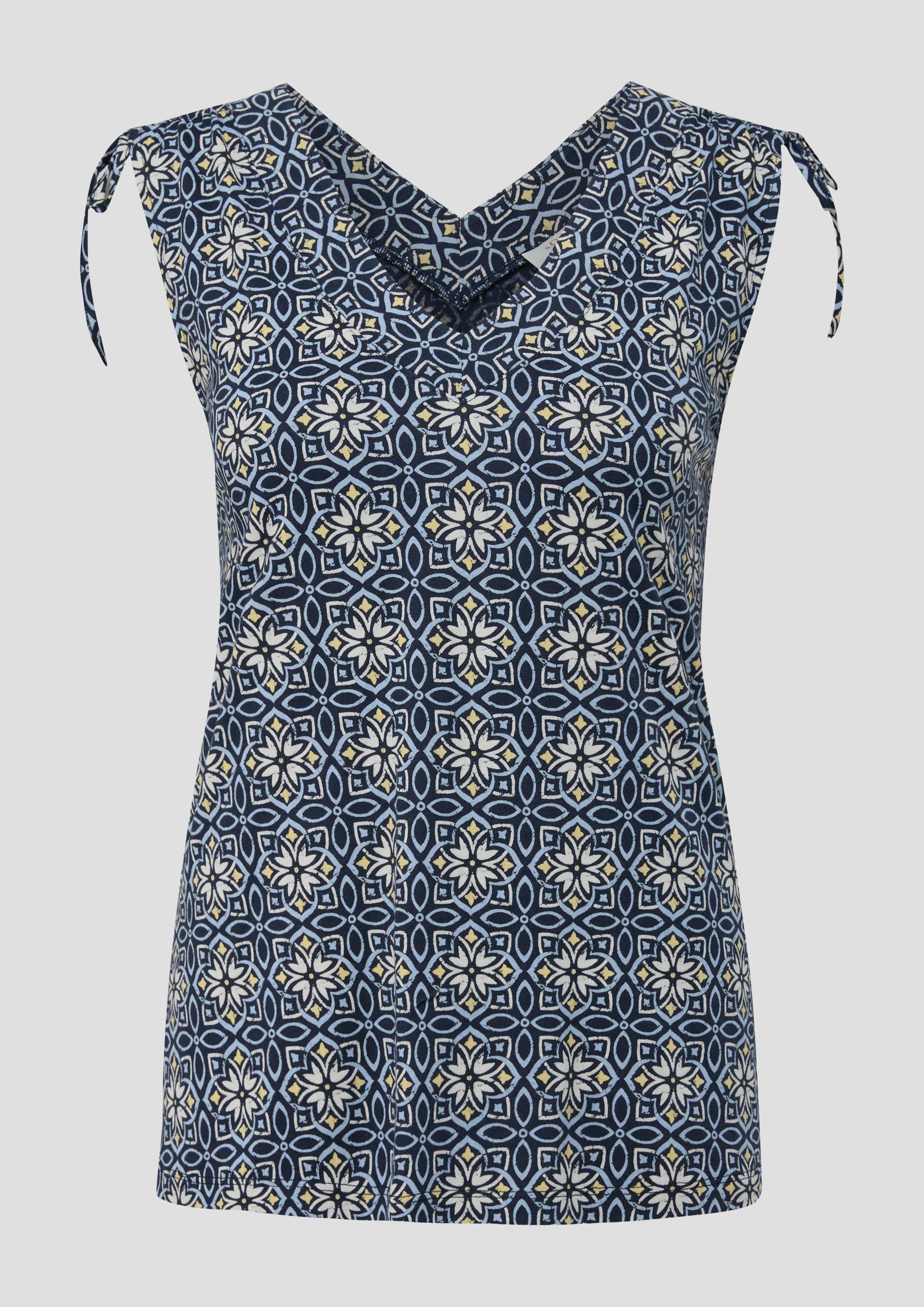 s.Oliver - Ärmelloses Shirt mit Bindedetail an der Schulterpartie, Damen, blau s.Oliver - Ärmelloses Shirt mit Bindedetail an der Schulterpartie, Damen, blau von s.Oliver