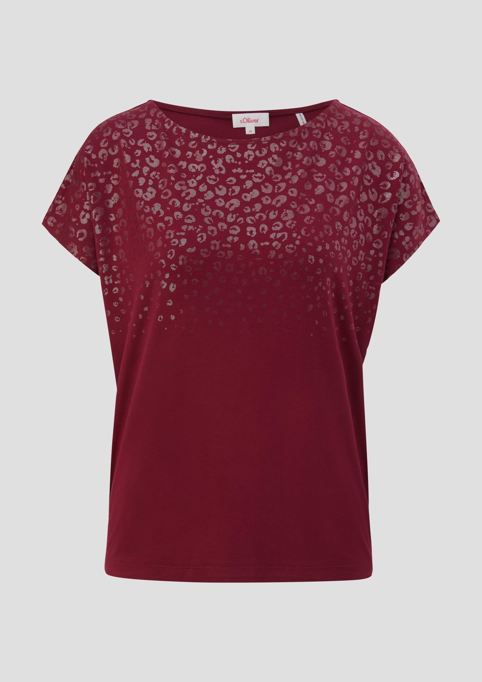 s.Oliver - Ärmelloses Shirt mit Folienprint, Damen, rot von s.Oliver