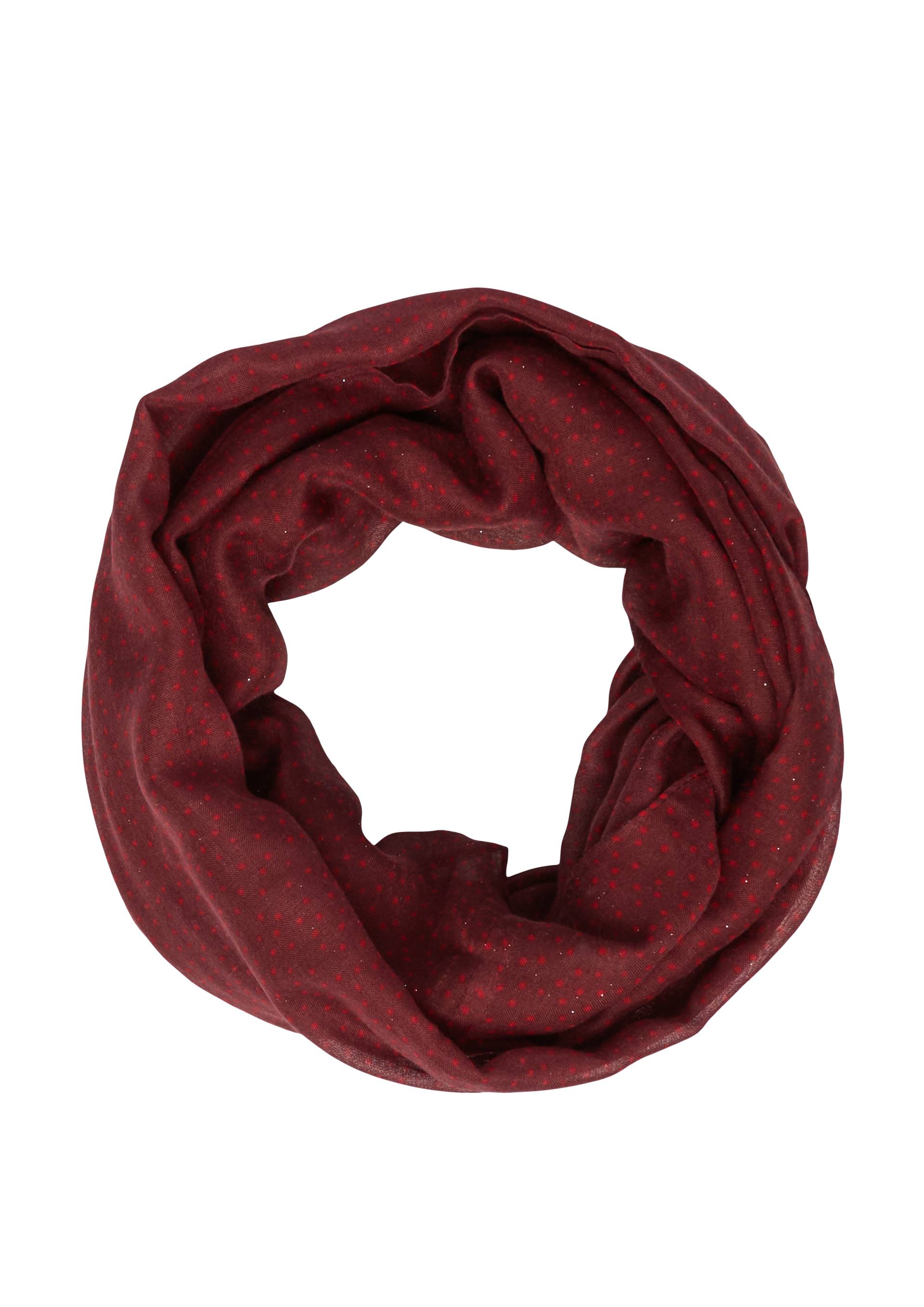 s.Oliver - Allover gemusterter Loop-Schal, Damen, rot von s.Oliver