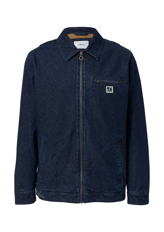s.Oliver Funktionsjacke Outdoor-Jacke Gefüttertes Denim-Overshirt mit Eingrifftaschen von s.Oliver