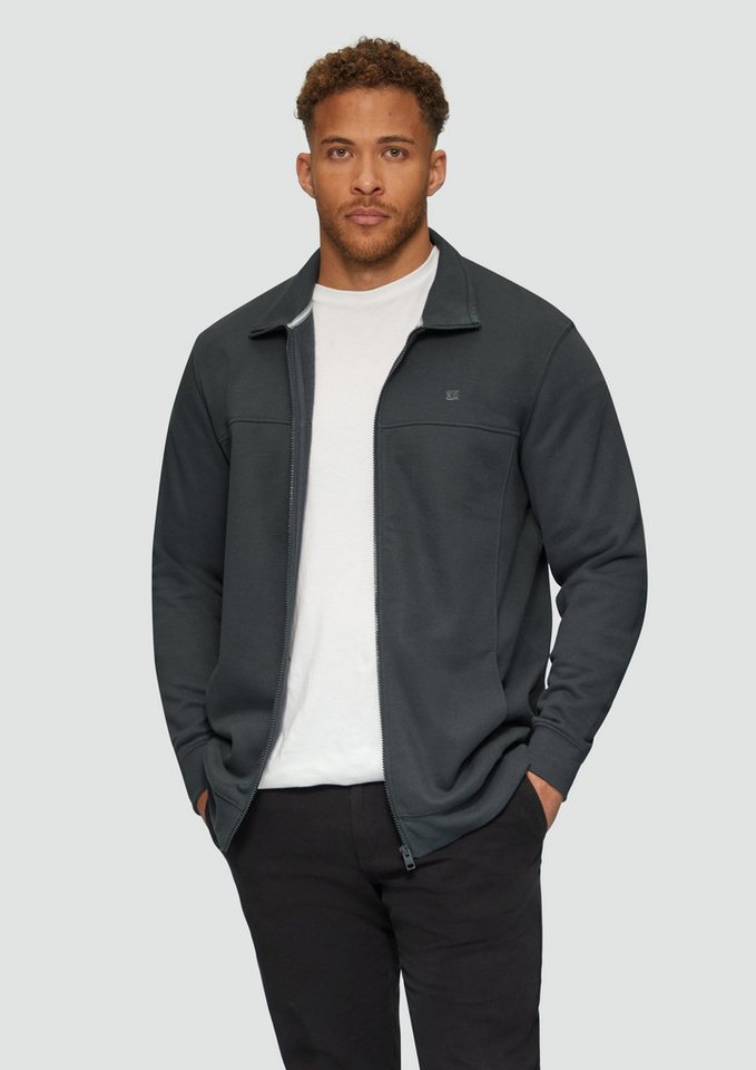 s.Oliver Allwetterjacke Sweatjacke mit Stehkragen Label-Patch von s.Oliver