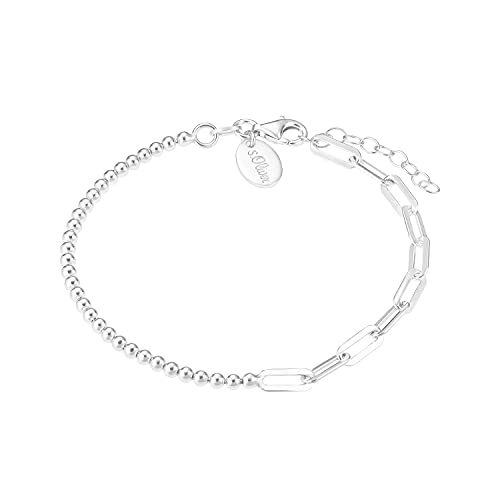 s.Oliver Armband 925 Sterling Silber Damen Armband, 17+3 cm, Silber, Kommt in Schmuck Geschenk Box, 2032889 von s.Oliver