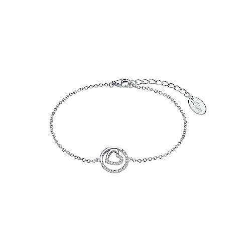 s.Oliver Armband 925 Sterling Silber Damen Armschmuck, mit Zirkonia synth., 17+3 cm, Silber, Herz, Kommt in Schmuck Geschenk Box, 2034390 von s.Oliver