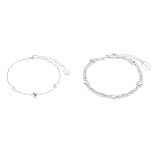 s.Oliver Armband 925 Sterling Silber Damen Armschmuck & Armband Edelstahl Damen Armschmuck, 16+4 cm, Silber, Kommt in Schmuck Geschenk Box, 2022713 von s.Oliver