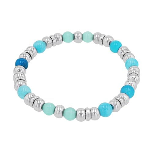 s.Oliver Armband Edelstahl Damen Armschmuck, mit Chalzedon, Achat, Steel Beads, 17 cm, Rot, Kommt in Schmuck Geschenk Box, 2039847 s.Oliver Armband Edelstahl Damen Armschmuck, mit Chalzedon, Achat, Steel Beads, 17 cm, Rot, Kommt in Schmuck Geschenk Box, 2039847 von s.Oliver