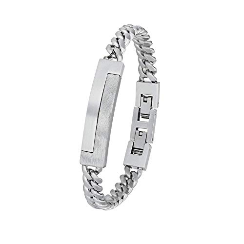 s.Oliver Armband Edelstahl Herren Armschmuck, 20+1,5 cm, Silber, Kommt in Schmuck Geschenk Box, 2024254 von s.Oliver