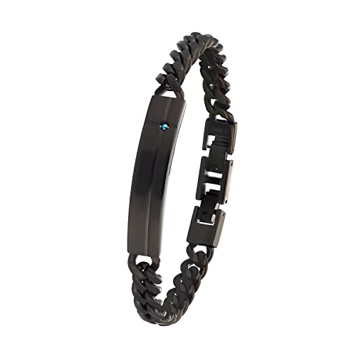 s.Oliver Armband Edelstahl Herren Armschmuck, 21+1,5 cm, Schwarz, Kommt in Schmuck Geschenk Box, 2032547 von s.Oliver