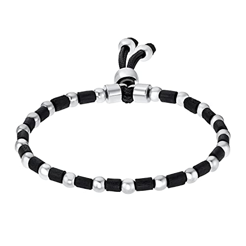 s.Oliver Armband Edelstahl Jungen Kinder Armschmuck, 16+2 cm, Schwarz, Kommt in Schmuck Geschenk Box, 2032556 von s.Oliver