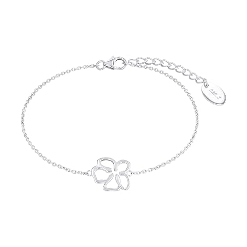 s.Oliver Armband 925 Sterling Silber Damen Armschmuck, 17+3 cm, Silber, Blume, Kommt in Schmuck Geschenk Box, 2033878 von s.Oliver