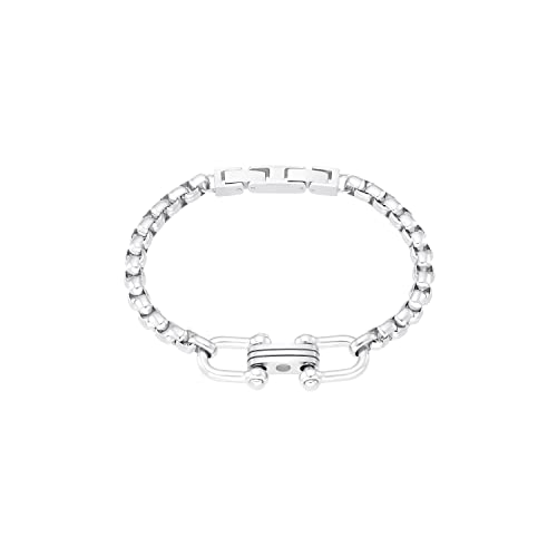 s.Oliver Armband Edelstahl Herren Armschmuck, 18+2 cm, Silber, Kommt in Schmuck Geschenk Box, 2033928 von s.Oliver