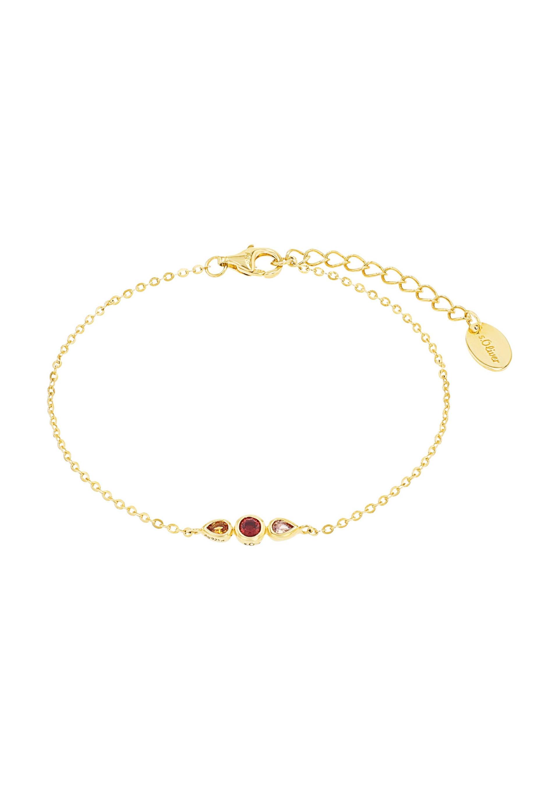 s.Oliver - Armband gold|rot - Gr. - 20 von s.Oliver