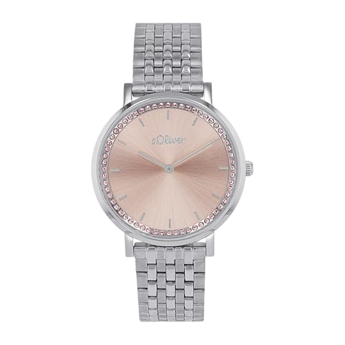 s.Oliver Armbanduhr Damen Quarzuhr Analog, mit Edelstahl Armband, Silber, 3 bar Wasserdicht, Kommt in Uhren Geschenk Box, 2039536 s.Oliver Armbanduhr Damen Quarzuhr Analog, mit Edelstahl Armband, Silber, 3 bar Wasserdicht, Kommt in Uhren Geschenk Box, 2039536 von s.Oliver