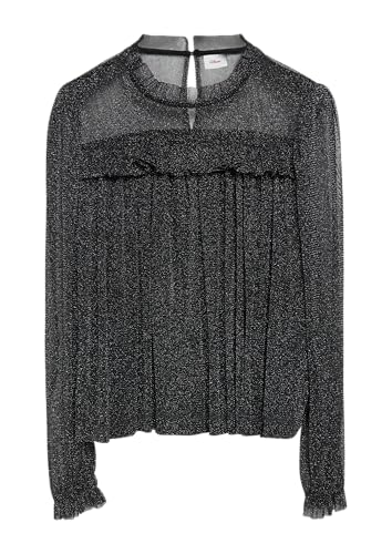 s.Oliver Ausgestellte Bluse aus glitzerndem Mesh schwarz 158/164 von s.Oliver