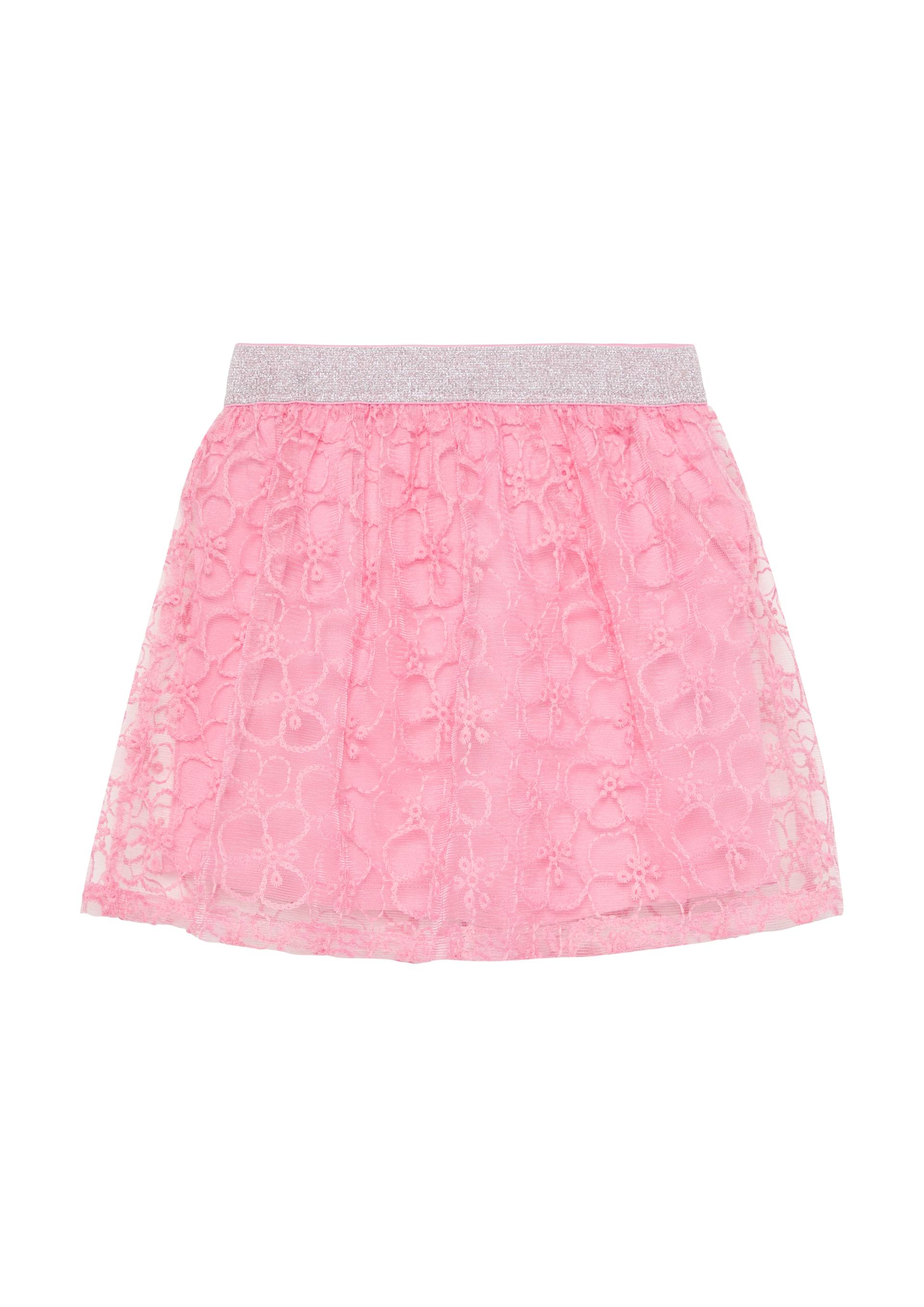 s.Oliver - Festlicher Spitzenrock mit Glitzerbund, Kinder, Rosa von s.Oliver