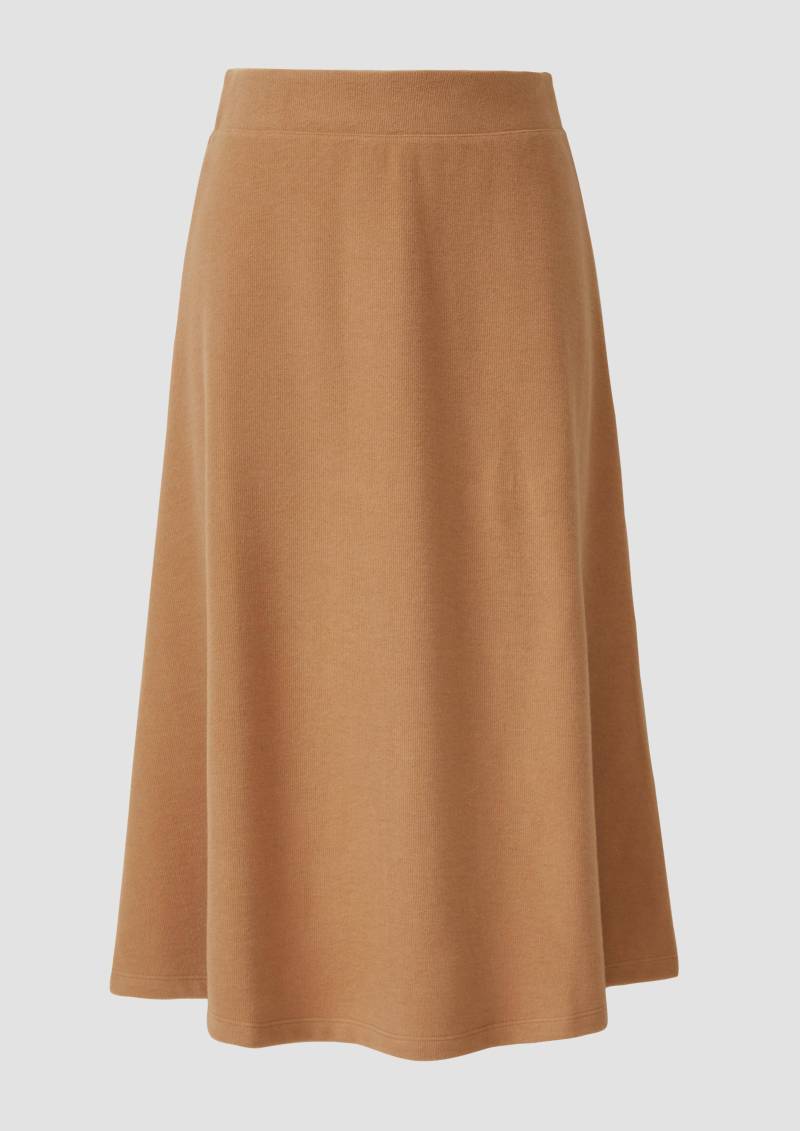 s.Oliver - Ausgestellter Midi-Rock aus leichtem Sweat, Damen, braun von s.Oliver