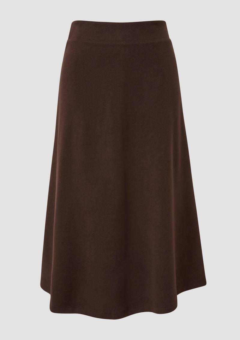 s.Oliver - Ausgestellter Midi-Rock aus leichtem Sweat, Damen, braun von s.Oliver