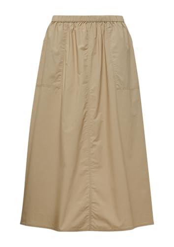 s.Oliver Ausgestellter Midirock aus Baumwolle mit aufgesetzten Taschen Hellbraun 42 von s.Oliver
