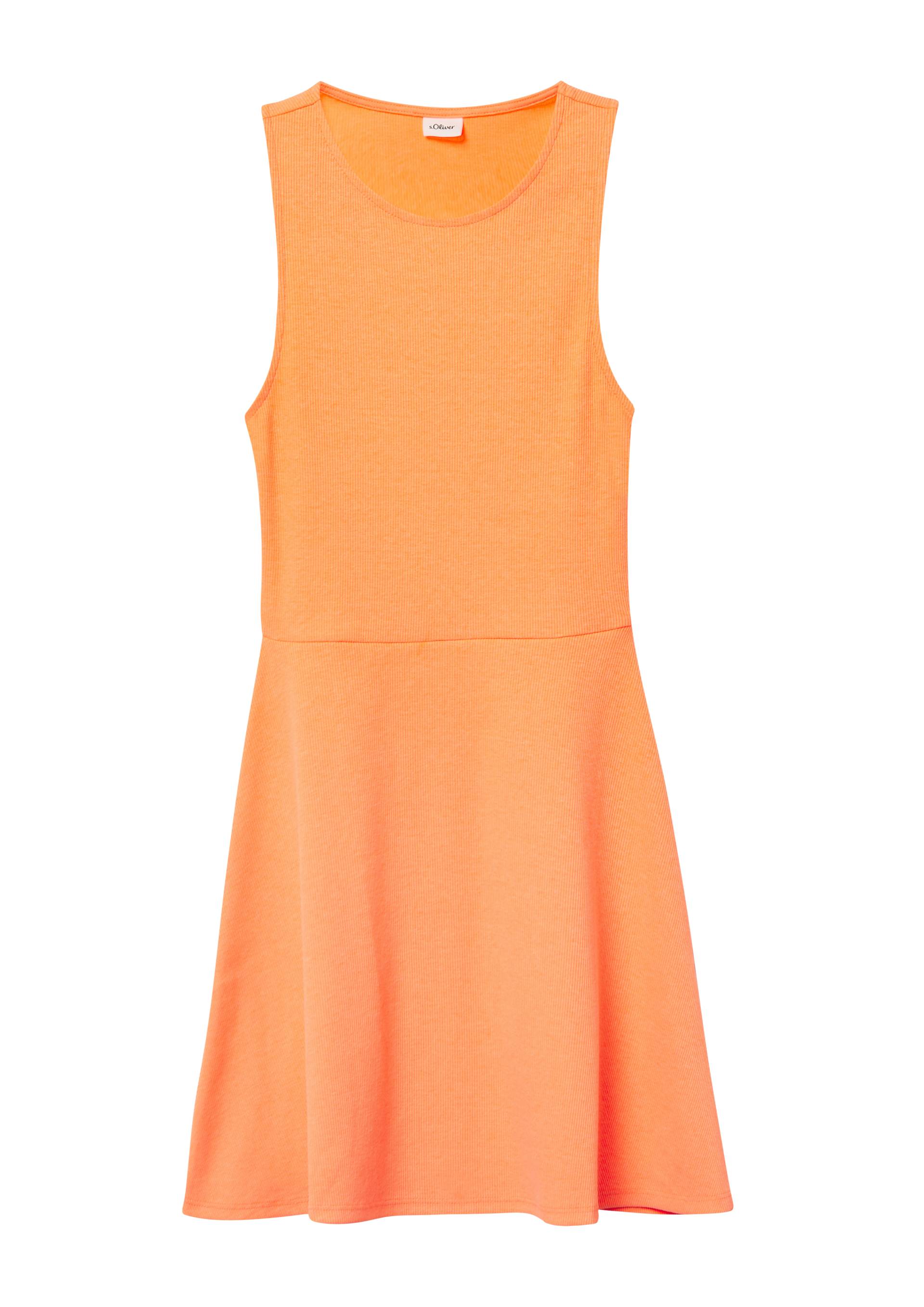 s.Oliver - Ausgestelltes Kleid aus Rippware, Mädchen, Orange s.Oliver - Ausgestelltes Kleid aus Rippware, Mädchen, Orange von s.Oliver
