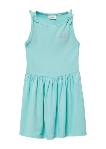 Ausgestelltes Kleid mit Knotendetail und Stickerei helles türkis 134 von s.Oliver