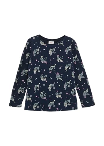 s.Oliver Ausgestelltes Longsleeve mit All-Over-Print Navy 128/134 von s.Oliver