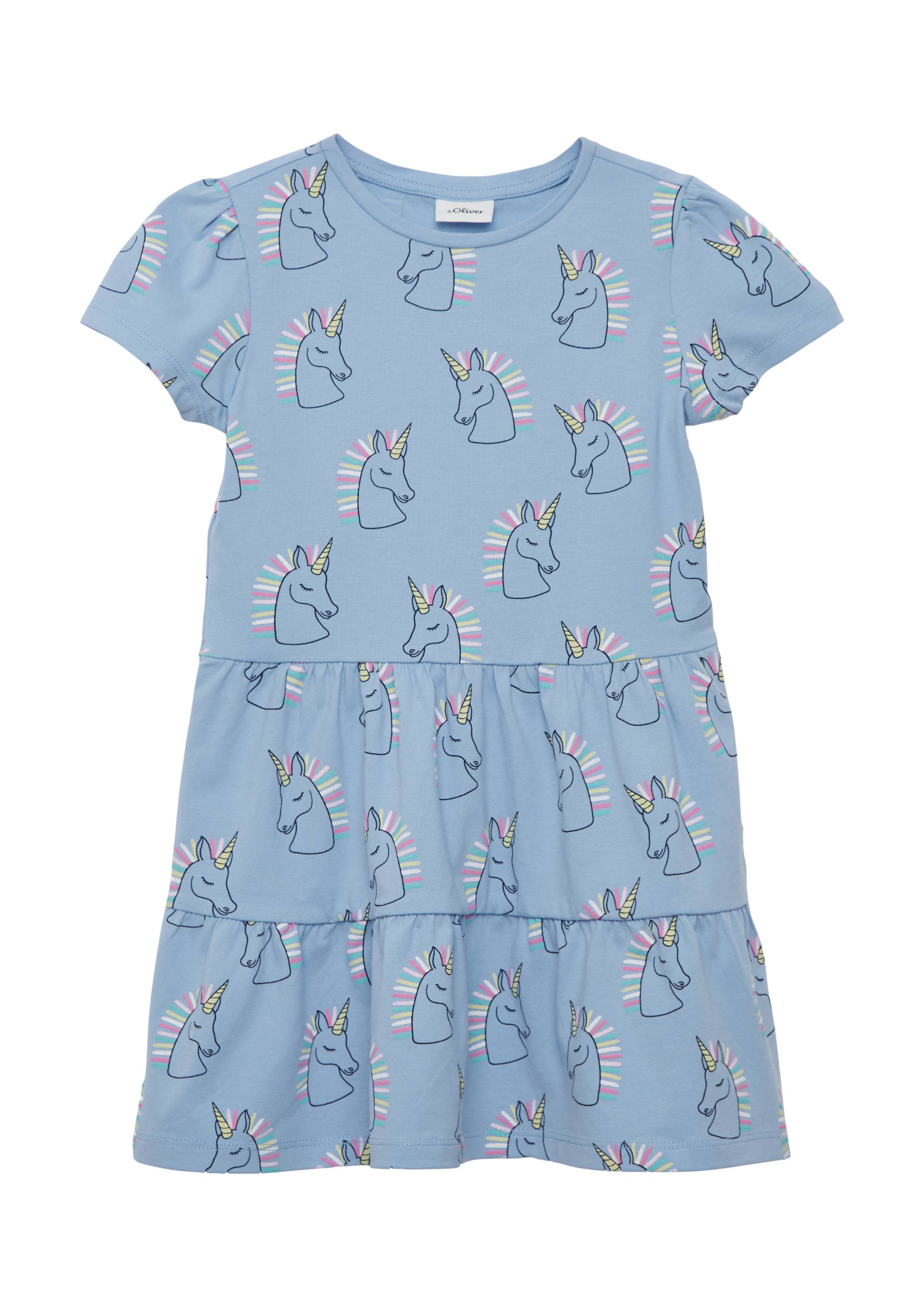 s.Oliver - Ausgestelltes Stufenkleid mit Puffärmeln, Kinder, blau s.Oliver - Ausgestelltes Stufenkleid mit Puffärmeln, Kinder, blau von s.Oliver